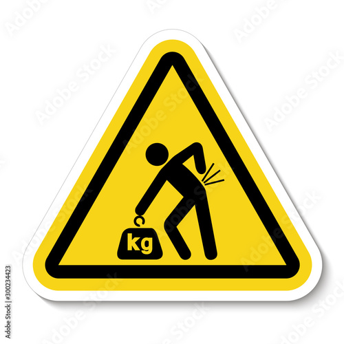 Lifting Hazard Symbol Sign, Vector Illustration, Isolate On White Background Label .EPS10
