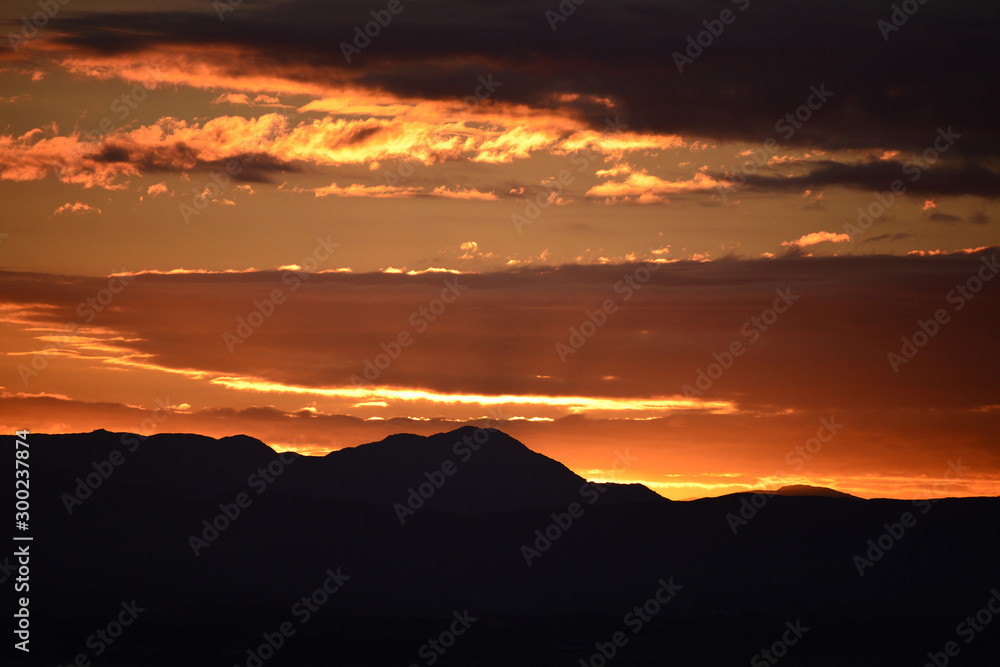 Beautiful sunset in the Highlands, Scotland