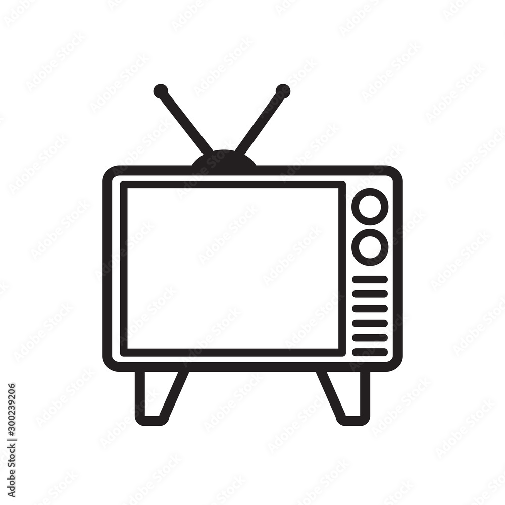 Television Icon Vector Design Template Television Icon Vector Design Template