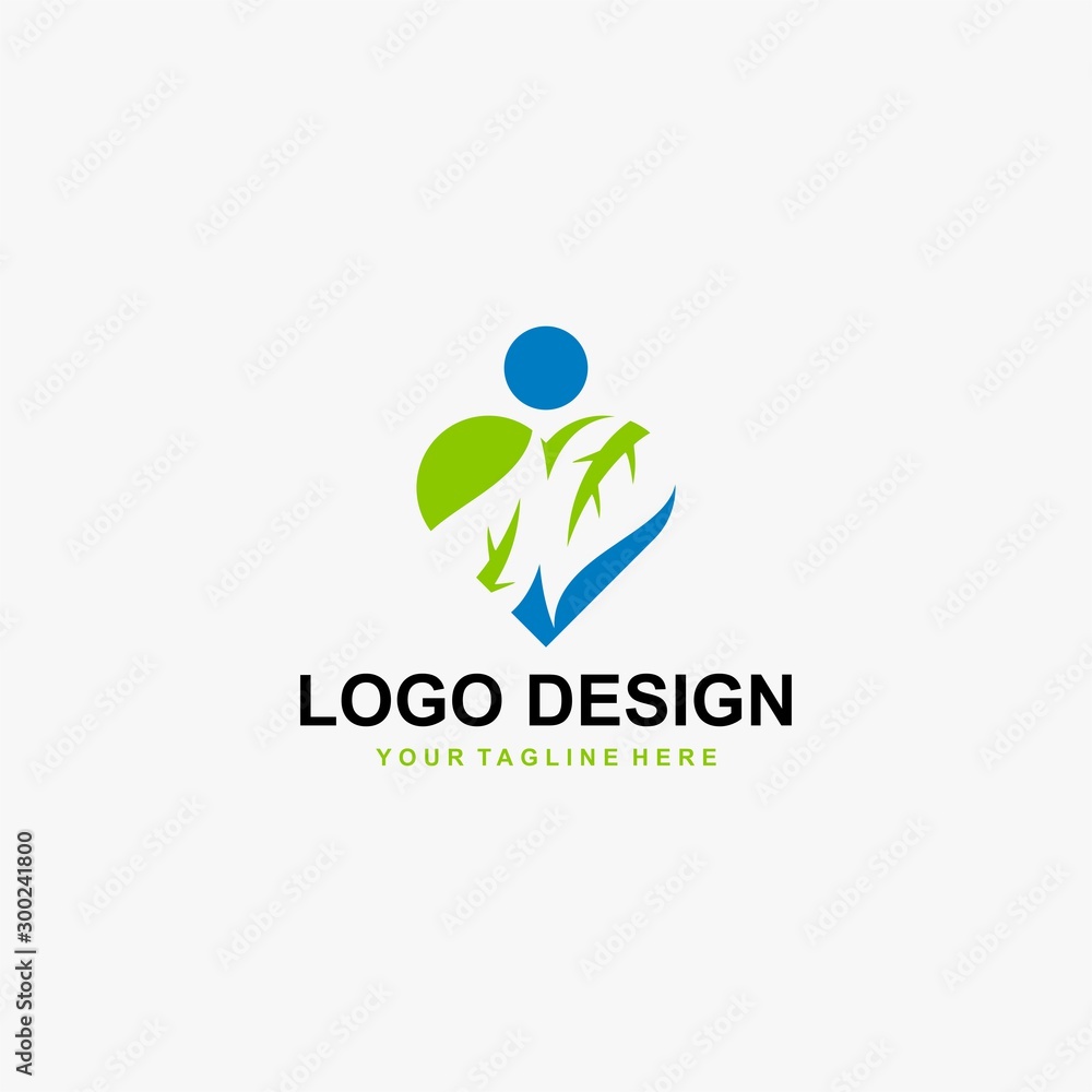 Love logo design vector. Green leaves in love abstract symbol. Natural organic vector icons. Love logo design vector. Green leaves in love abstract symbol. Natural organic vector icons.