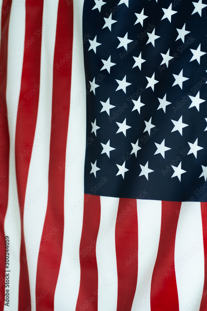 Obraz premium Closeup shot of United States flag