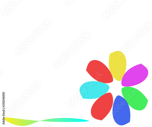 multi colors flower isolated on white background vector eps 10