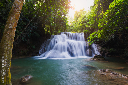 Waterfall Huai Mae Khamin at Khanchanaburi Thailand