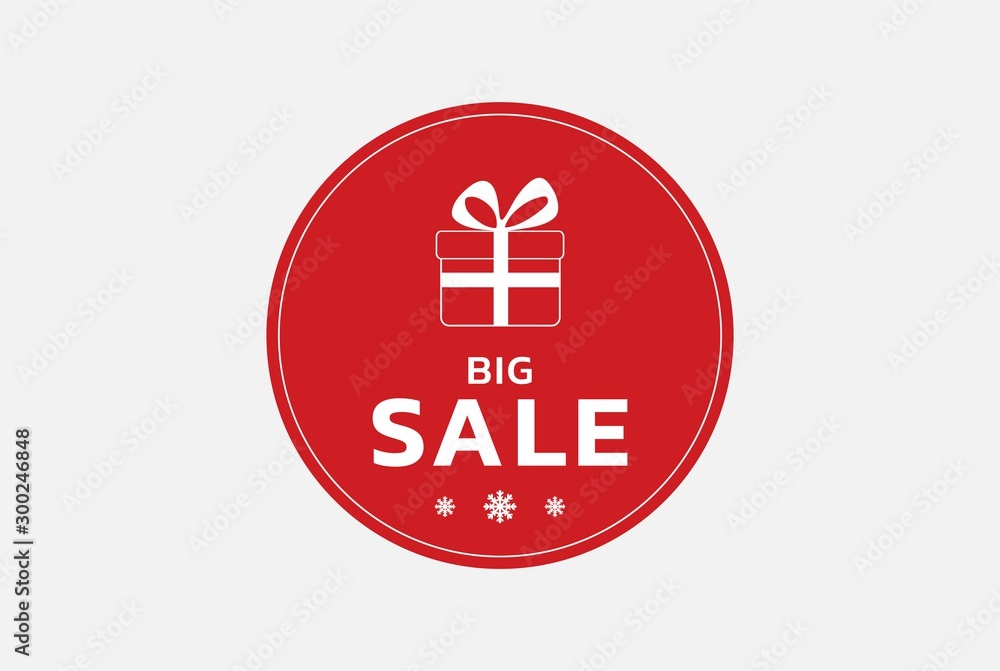 big sale banner. banner advertising design. sale sticker with gift big sale banner. banner advertising design. sale sticker with gift