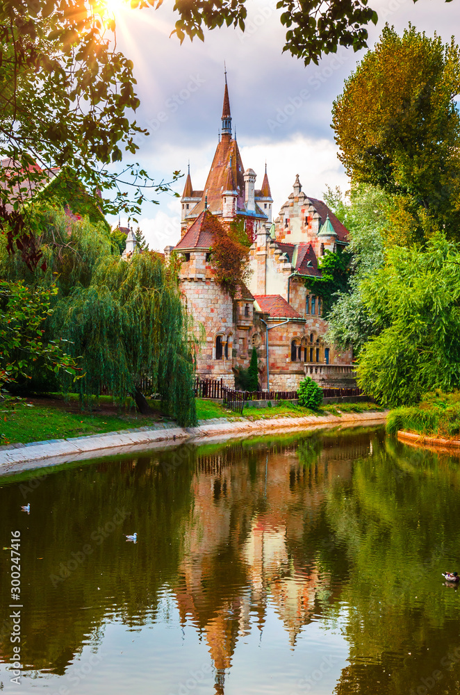 Famous Vajdahunyad castle in Budapest, Hungary