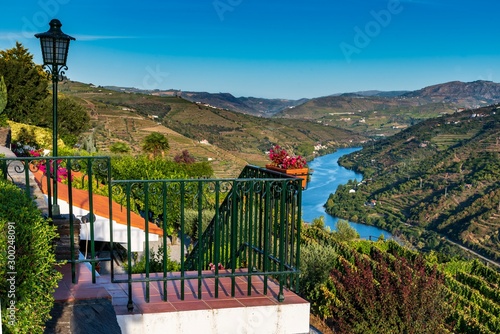View over the Douro valley in Mesao Frio, Portugal. photo