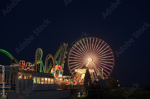 a nightly fun at amusement park