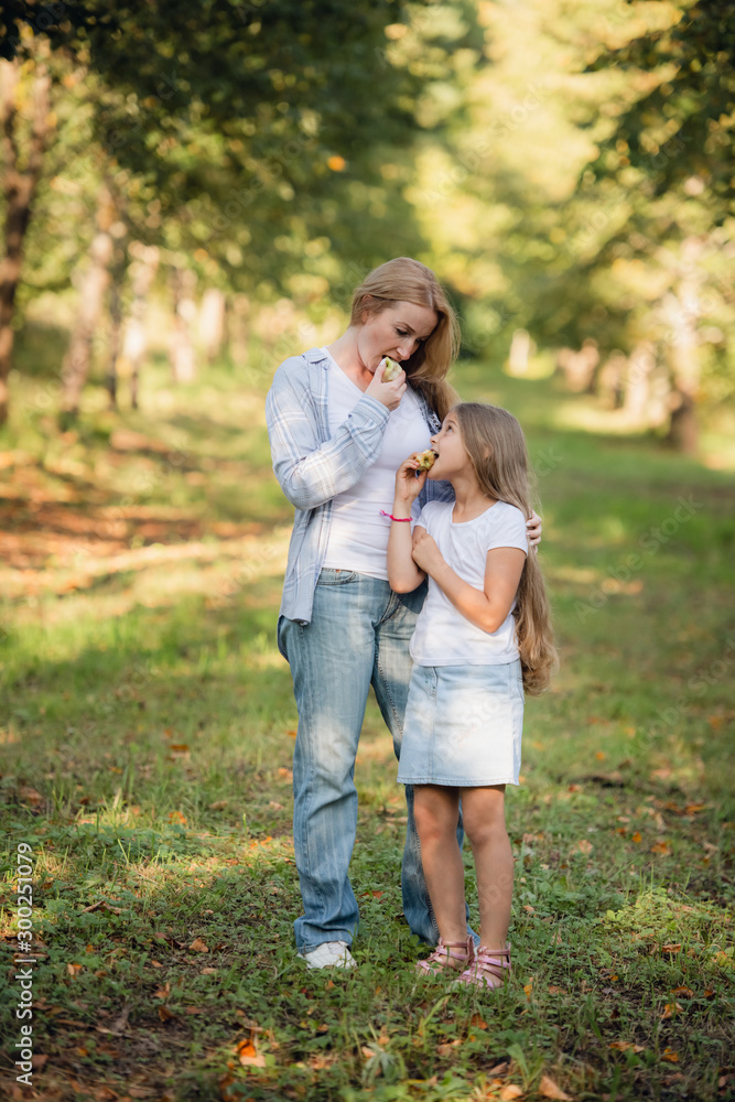 Like forest fairies. Mother and daughter in nature. Like forest fairies. Mother and daughter in nature.