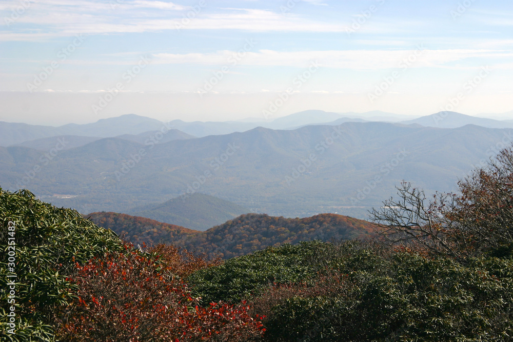 Scenic Blue Ridge Mountain Vista in Autumn