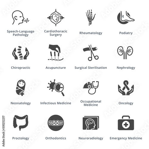 Medical Services & Specialties Icons Set 4 - Blue Series