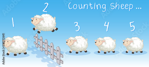 Sheeps jumping over the fence