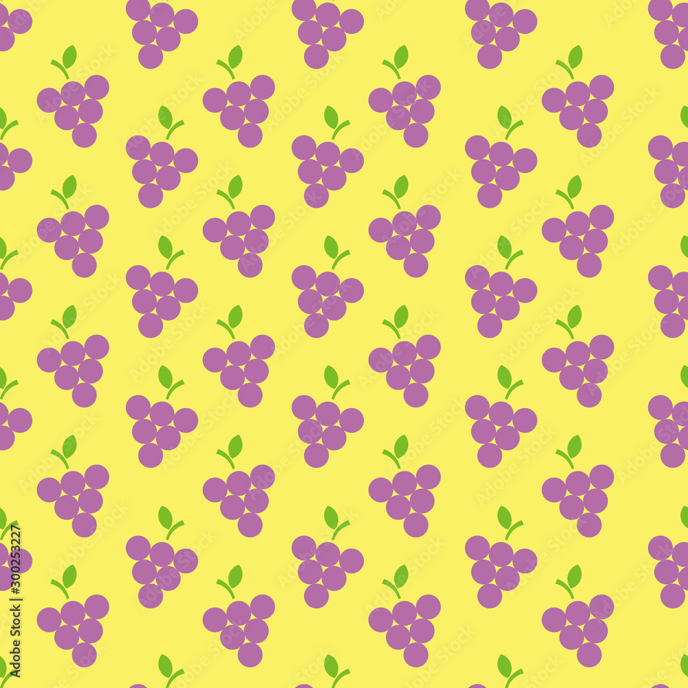 Grape fresh fruits icon vector background, grape seamless isolated white background vector