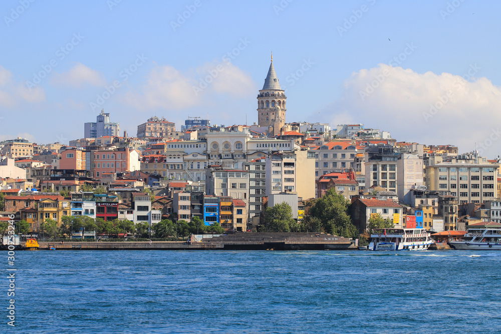 Galata tower and Golden Horn in Istanbul
