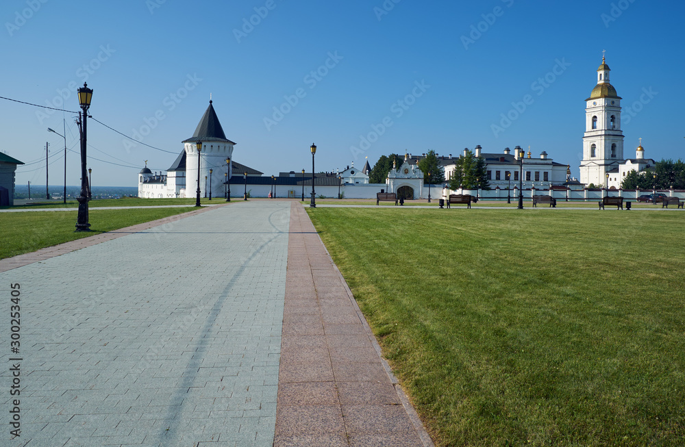 Red square and Tobolsk Kremlin. Tobolsk. Tyumen Oblast. Russia