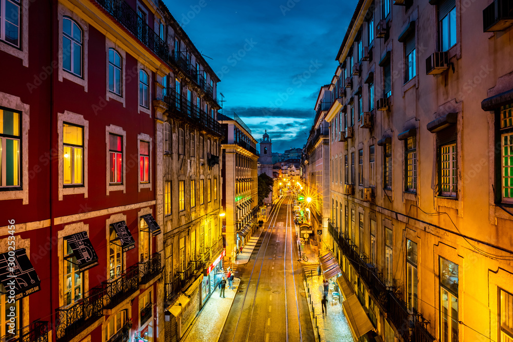 Fototapeta premium Portugal Streets at Night
