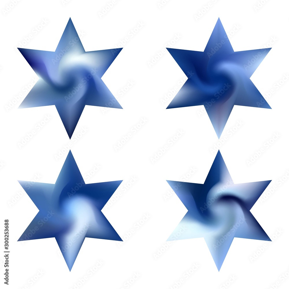 Kit of hexagram blurred backgrounds. Kit of hexagram blurred backgrounds.