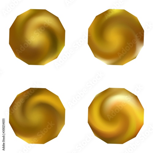 Set of polygonal chromatic backgrounds.