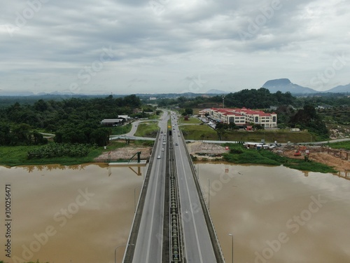 Kuching, Sarawak / Malaysia - October 16 2019: The buildings, landmarks and scenery of the Kuching city, capital of Sarawak, Borneo island photo