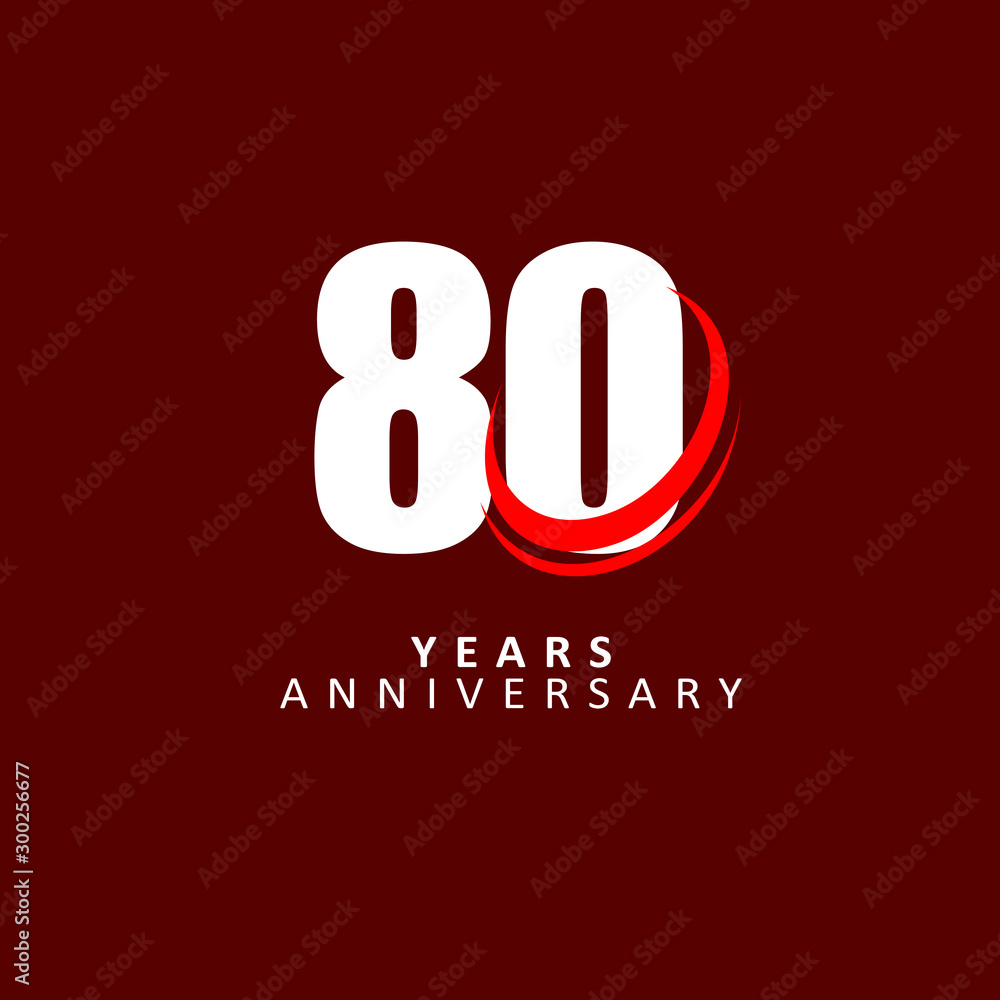80 Year Anniversary Vector Template Design Illustration 80 Year Anniversary Vector Template Design Illustration
