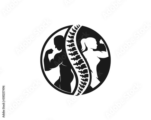 Chiropractic and fitness logo