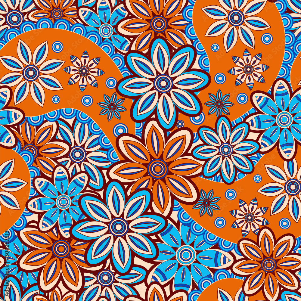 Paisley seamless pattern, vector. Oriental decorative ornament 