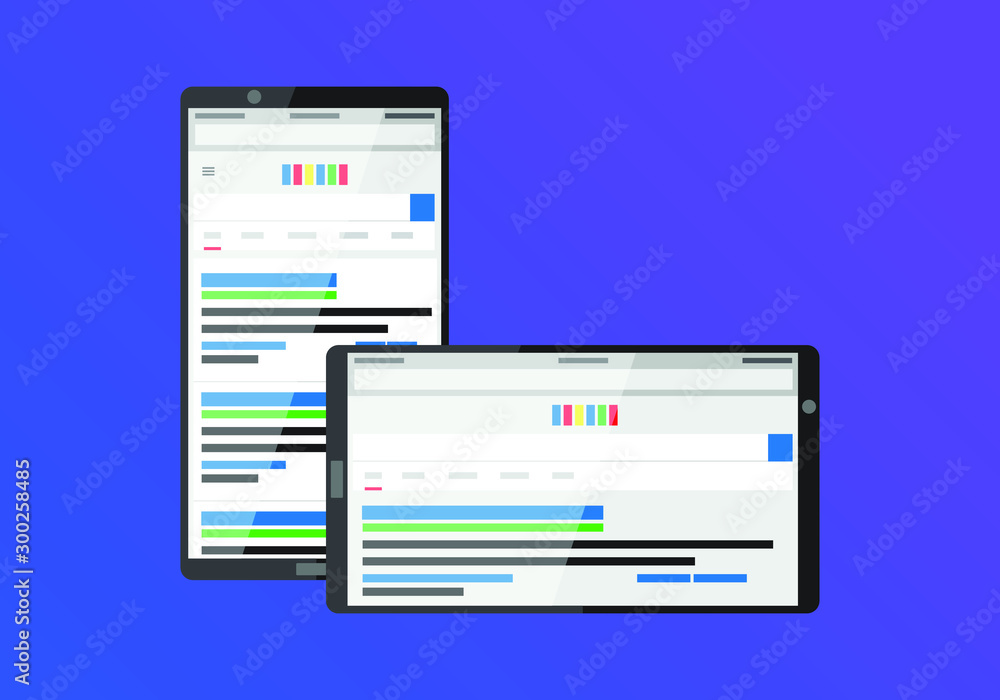 SEO ranking on mobile smartphone device. Horizontal and vertical vector illustration. SEO ranking on mobile smartphone device. Horizontal and vertical vector illustration.