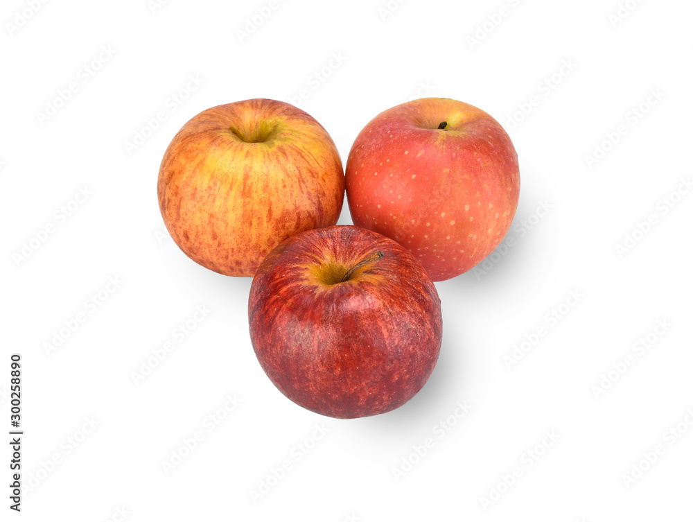 Fresh Red apples isolated on white background Fresh Red apples isolated on white background