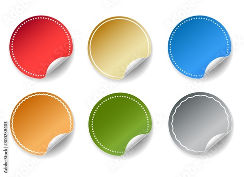 Round peel color stickers