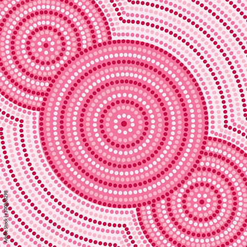 Riverbank abstract Aboriginal dot painting in vector format