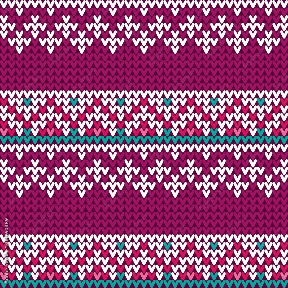 Traditional Fair Knitted Pattern. Christmas and New Year Design Background Traditional Fair Knitted Pattern. Christmas and New Year Design Background