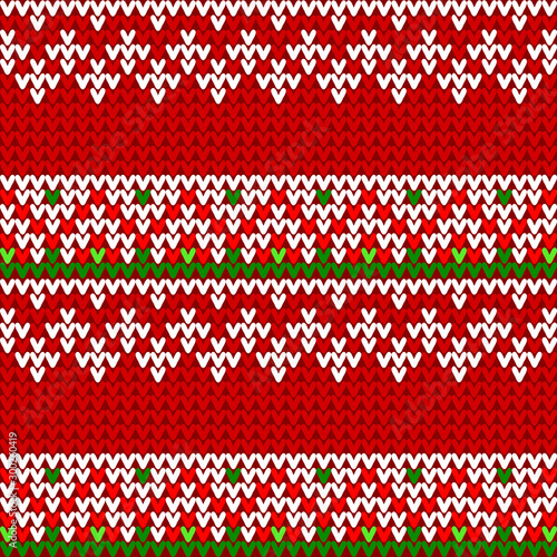 Traditional Fair Knitted Pattern. Christmas and New Year Design Background