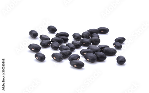 black beans, isolated on white background