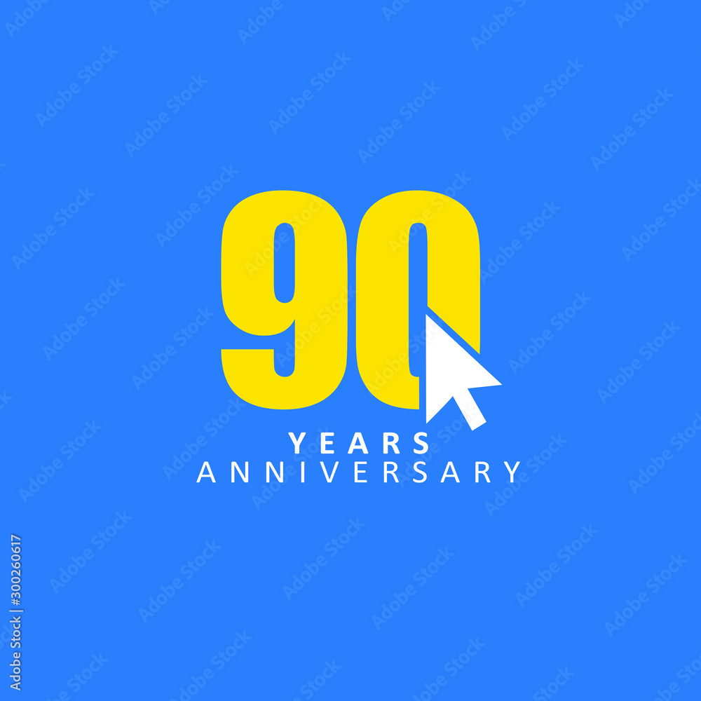 90 Year Anniversary Vector Template Design Illustration 90 Year Anniversary Vector Template Design Illustration