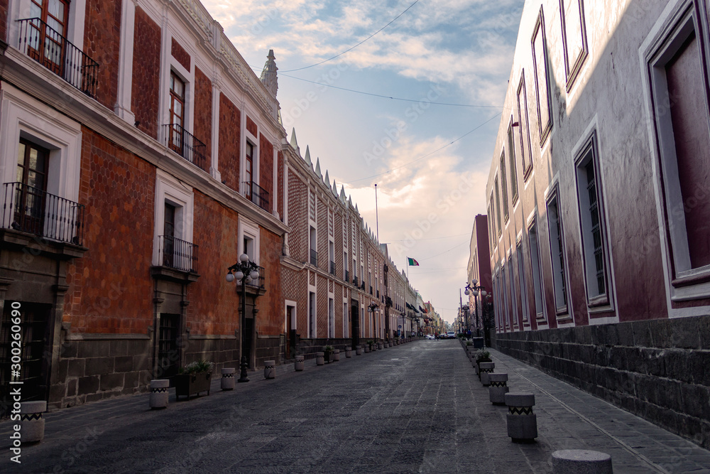 Calle de la ciudad de Puebla, Mexico