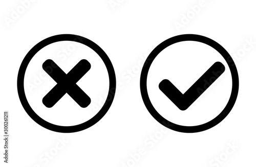 YES or NO button. Vector design, reject, cancel, simple, popular, media, social, user, communication, answer, approved, set, accept, okay, up, survey, like, say