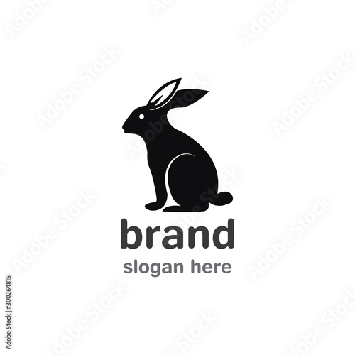 Rabbit Logo template vector icon illustration