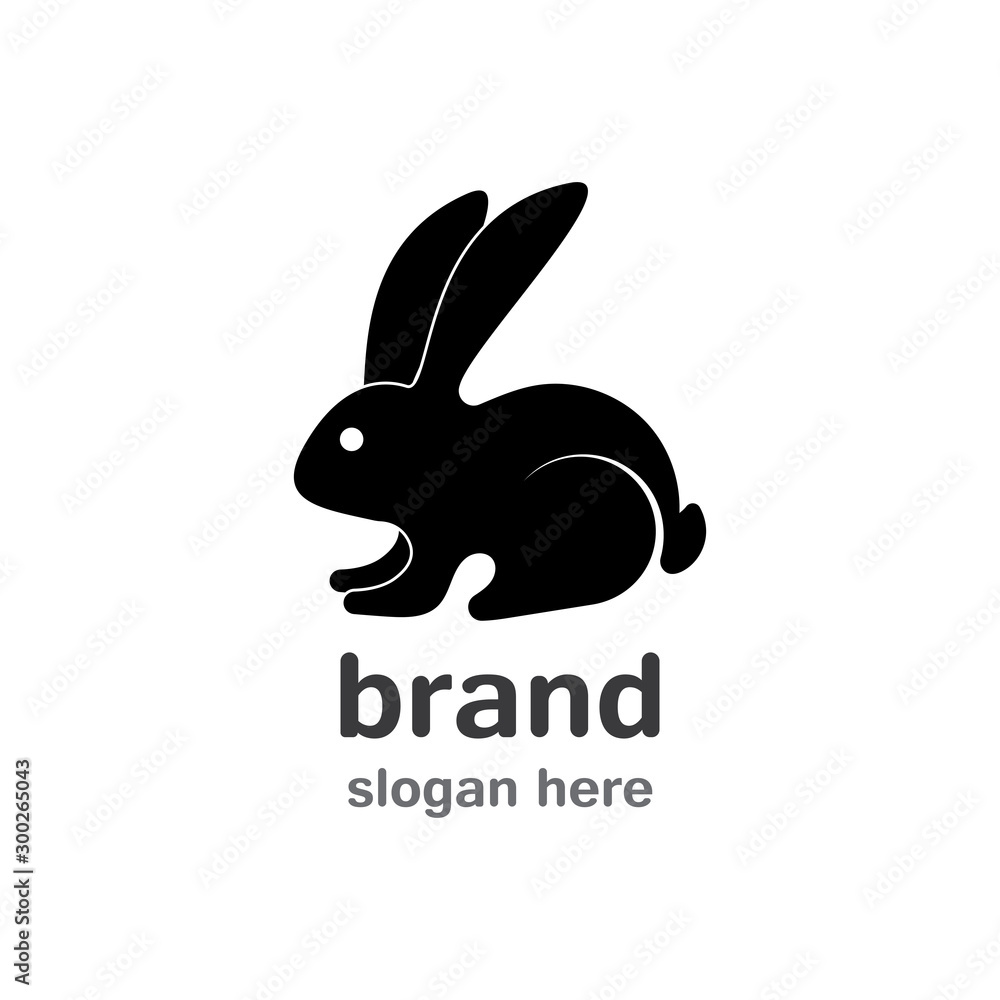 Fototapeta premium Rabbit Logo template vector icon illustration