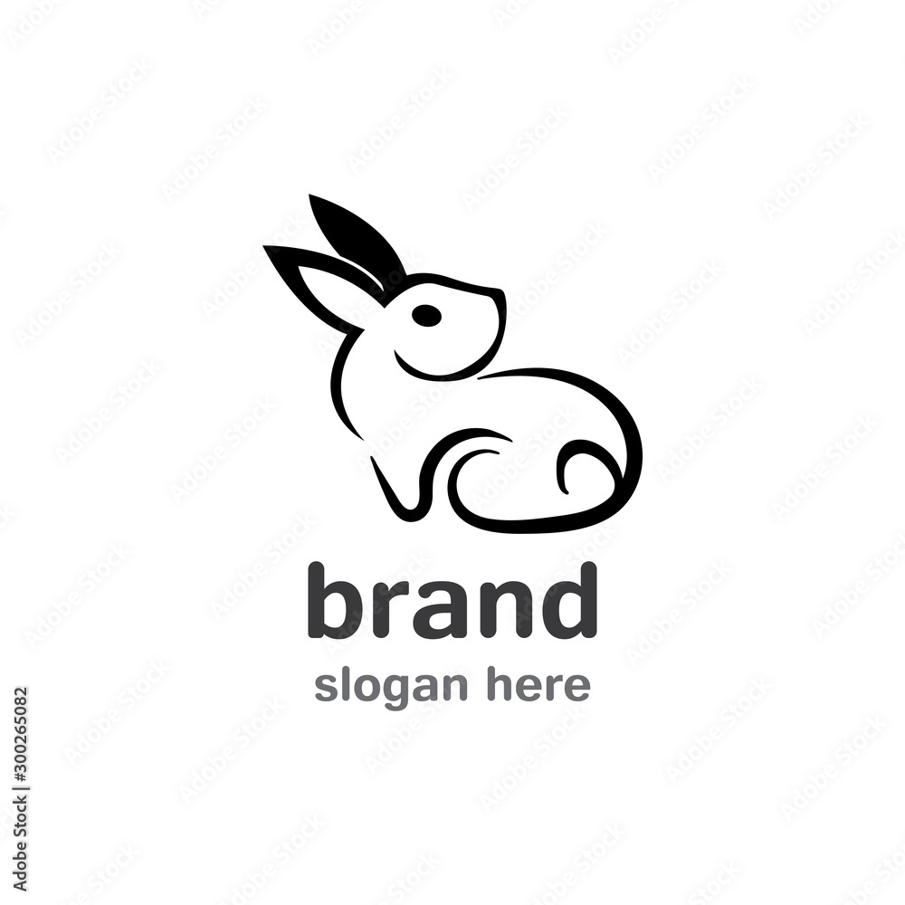 Fototapeta premium Rabbit Logo template vector icon illustration