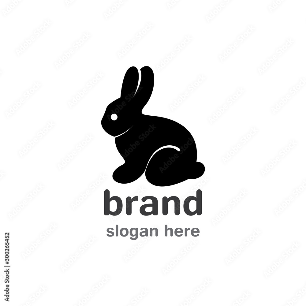 Fototapeta premium Rabbit Logo template vector icon illustration