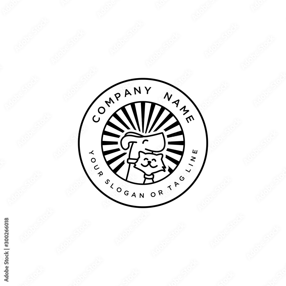 logo design concept dog cat vector template logo design concept dog cat vector template