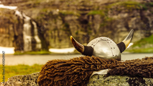 Viking accessory on nature, Norway photo