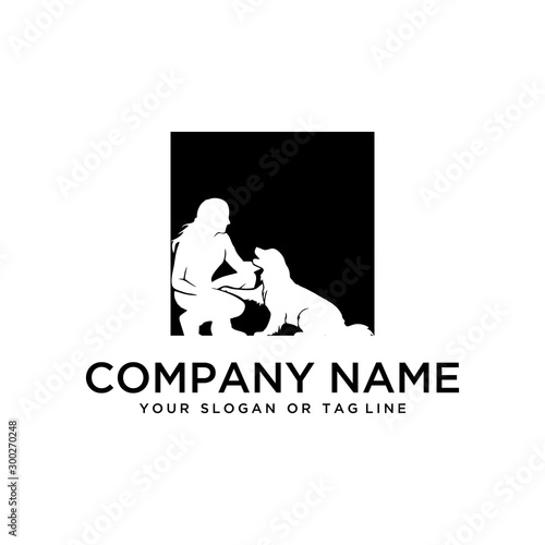 design logo ideas training dogs vector template