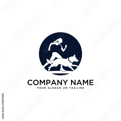 design logo ideas training dogs vector template