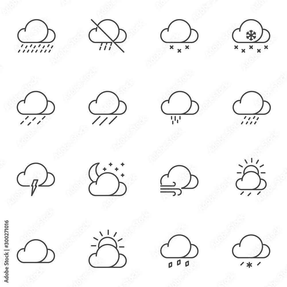 Cloudy Weather Icon Outline
