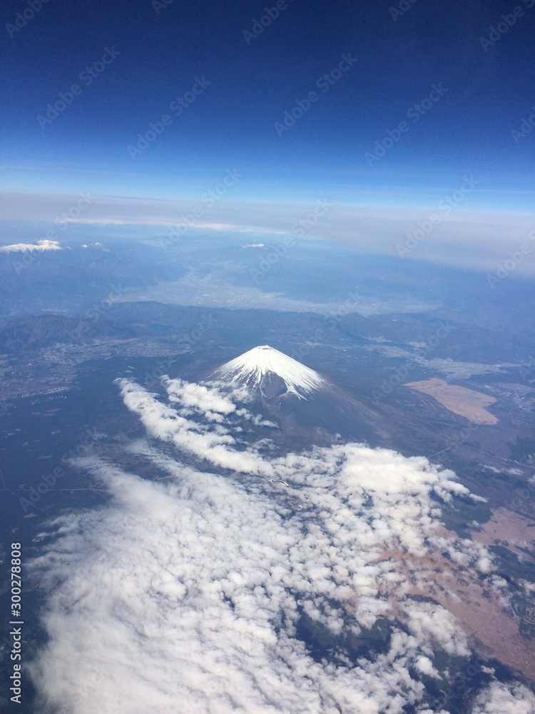 機上からの富士