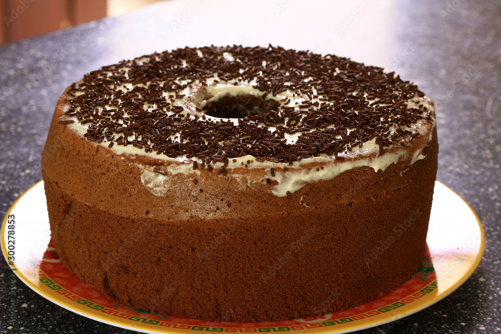 Homemade Indonesian Traditional Chocolate Cake, Fresh And Delicious Homemade Indonesian Traditional Chocolate Cake, Fresh And Delicious