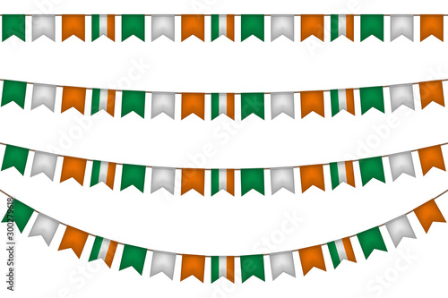 Ireland garland with flags.