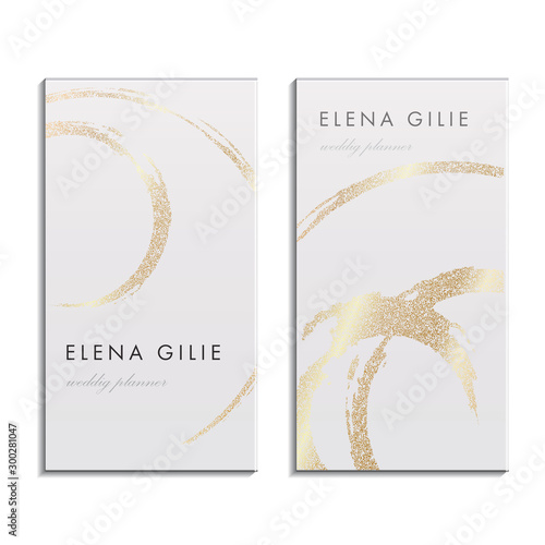 Gold metallic textured cards
