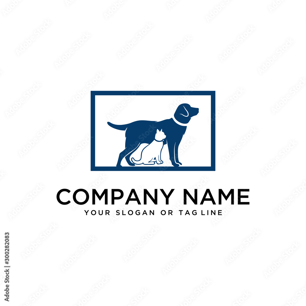 creative logo design Dog and Cat vector template