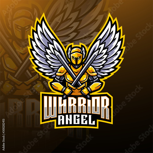 Warrior angel mascot logo design